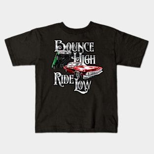 Auto Series Bounce High Ride Low Lowriders Kids T-Shirt